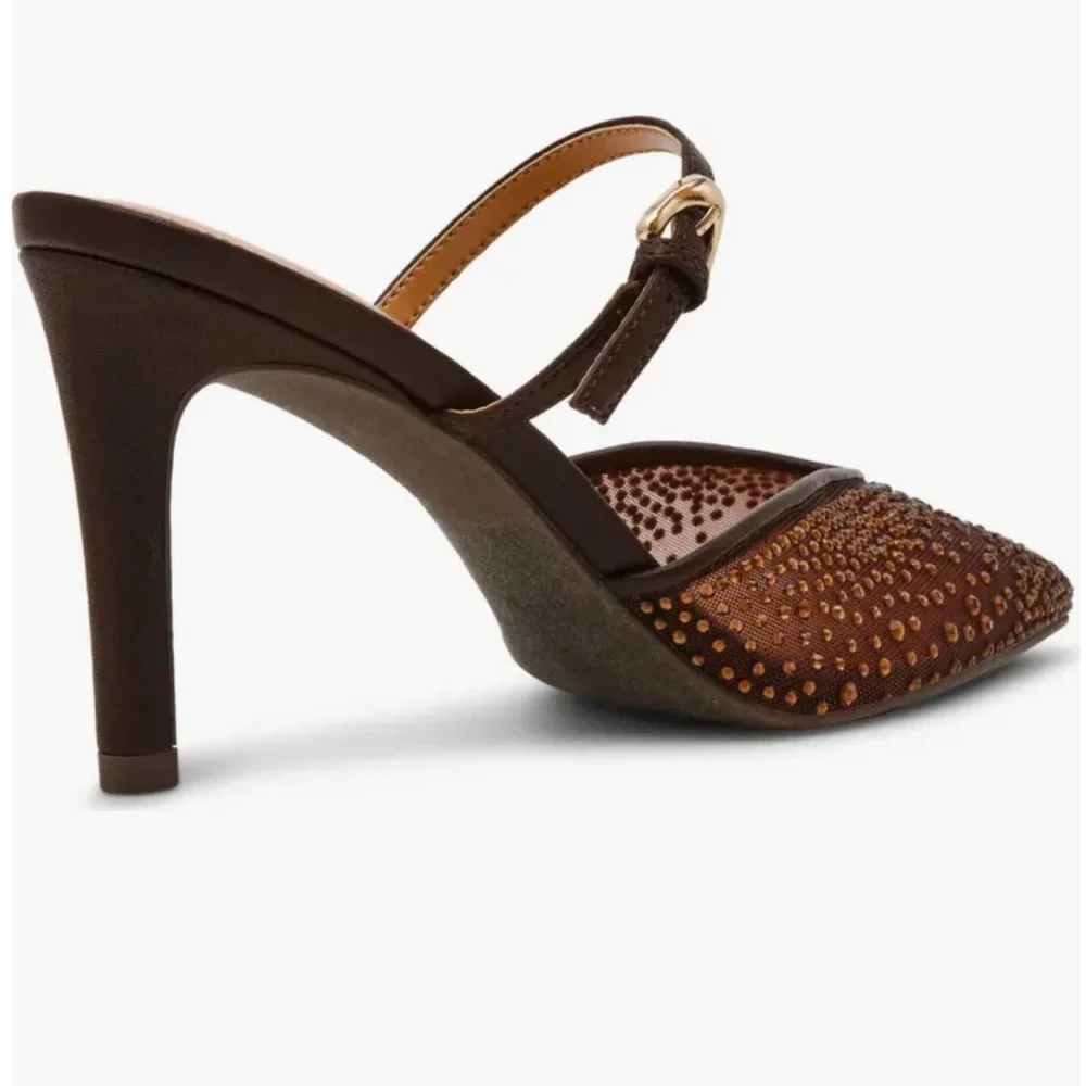 DV by DOLCE VITA Elley Rhinestone Stiletto Heel Mule--NEW--9.5